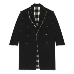 Raw Edge Buffalo Check Coat Oversized “Black White” 704487TMU181070