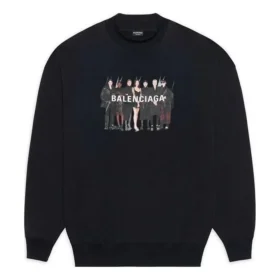 Real Balenciaga Crewneck Sweatshirt “Black” 652981TIVA21000