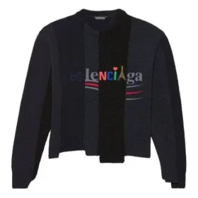 Restructured Asymmetrical Knit Sweater “Black” 657334T32011271 Restructured Asymmetrical Knit Sweater “Black” 657334T32011271