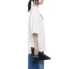 Retro Uniform Loose Design Short Sleeve White 620941TIV799000