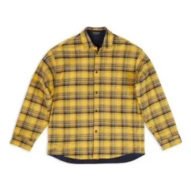 Reversible Oversized Check Overshirt “Yellow Blue” 720105TNM277660
