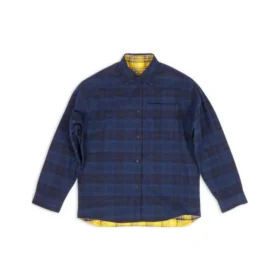 Reversible Oversized Check Overshirt “Yellow Blue” 720105TNM277660