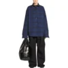 Reversible Oversized Check Overshirt “Yellow Blue” 720105TNM277660