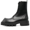Rhino 25mm Lace Up Boots “Black Smooth Calfskin” 712638WBB501000