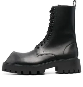 Rhino 25mm Lace Up Boots “Black Smooth Calfskin” 712638WBB501000
