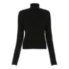 Ribbed Printed FREE Turtleneck Sweater “Black” 662722T32101070