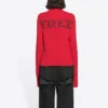 Ribbed Printed FREE Turtleneck Sweater “Red” 662722T32106167