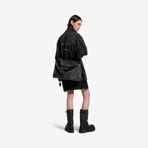 Rodeo handbag large grained calfskin in black Rodeo handbag large grained calfskin in black