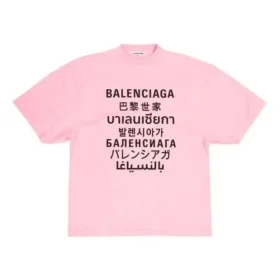 Round-neck Short Sleeve Pink 641532TJVI31401