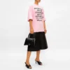 Round-neck Short Sleeve Pink 641532TJVI31401