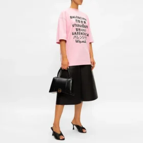 Round-neck Short Sleeve Pink 641532TJVI31401
