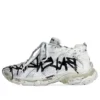 Runner Graffiti Sneakers “Black and White Mesh and Nylon” 677403W3RBQ9010