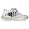 Runner Graffiti Sneakers “Black and White Mesh and Nylon” 677403W3RBQ9010