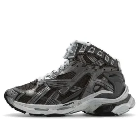 Runner High Top Sneakers “Grey Nylon Suede-Like Fabric” 695764W3RH31891