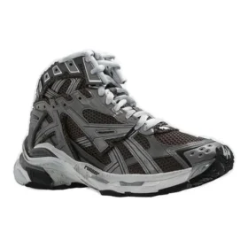Runner High Top Sneakers “Grey Nylon Suede-Like Fabric” 695764W3RH31891