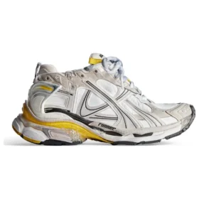Runner Sneakers “Beuge White Yellow Nylon and Suede Like Fabric” 772767W3RNY9170