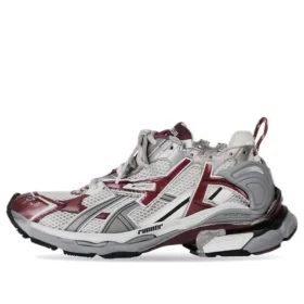 Runner Sneakers “Burgundy Grey White Mesh and Nylon” 677403W3RB39069