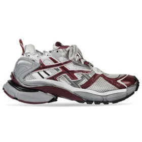 Runner Sneakers “Burgundy Grey White Mesh and Nylon” 677403W3RB39069