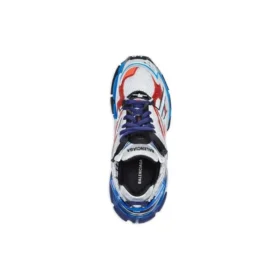 Runner Sneakers “Grey Blue Red Mesh and Nylon” 677403W3RB61264