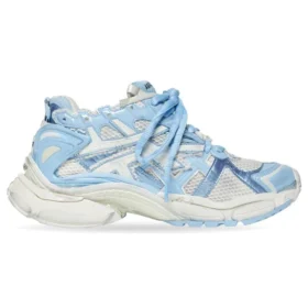 Runner Sneakers “White Baby Blue Mesh and Nylon” 677402W3RB29744