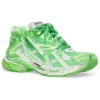 Runner Sneakers “White Fluo Green Mesh and Nylon” 677403W3RBM3590