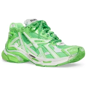 Runner Sneakers “White Fluo Green Mesh and Nylon” 677403W3RBM3590 Runner Sneakers “White Fluo Green Mesh and Nylon” 677403W3RBM3590