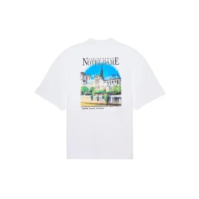 Sacr Cur Alphabet Printing Pattern Round Neck Short Sleeve White 641532TJVH69000
