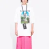 Sacr Cur Alphabet Printing Pattern Round Neck Short Sleeve White 641532TJVH69000