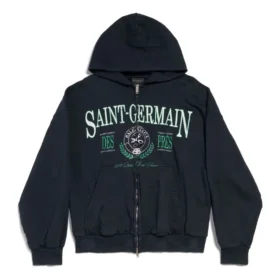 Saint Germain Full Zip Hoodie Regular Fit “Dark Blue” 803264TRVO98065