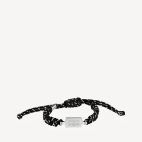 Saint-germain lace bracelet in black/white/shiny silver Saint-germain lace bracelet in black/white/shiny silver
