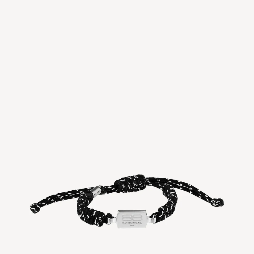 Saint-germain lace bracelet in black/white/shiny silver Saint-germain lace bracelet in black/white/shiny silver