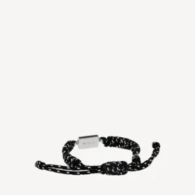 Saint-germain lace bracelet in black/white/shiny silver Saint-germain lace bracelet in black/white/shiny silver