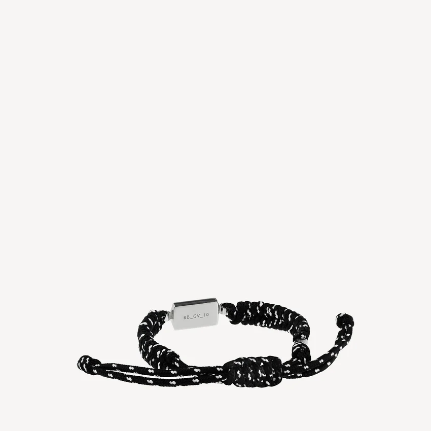 Saint-germain lace bracelet in black/white/shiny silver Saint-germain lace bracelet in black/white/shiny silver