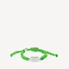 Saint-germain lace bracelet in neon green/black/shiny silver Saint-germain lace bracelet in neon green/black/shiny silver