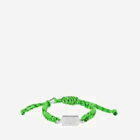 Saint-germain lace bracelet in neon green/black/shiny silver Saint-germain lace bracelet in neon green/black/shiny silver