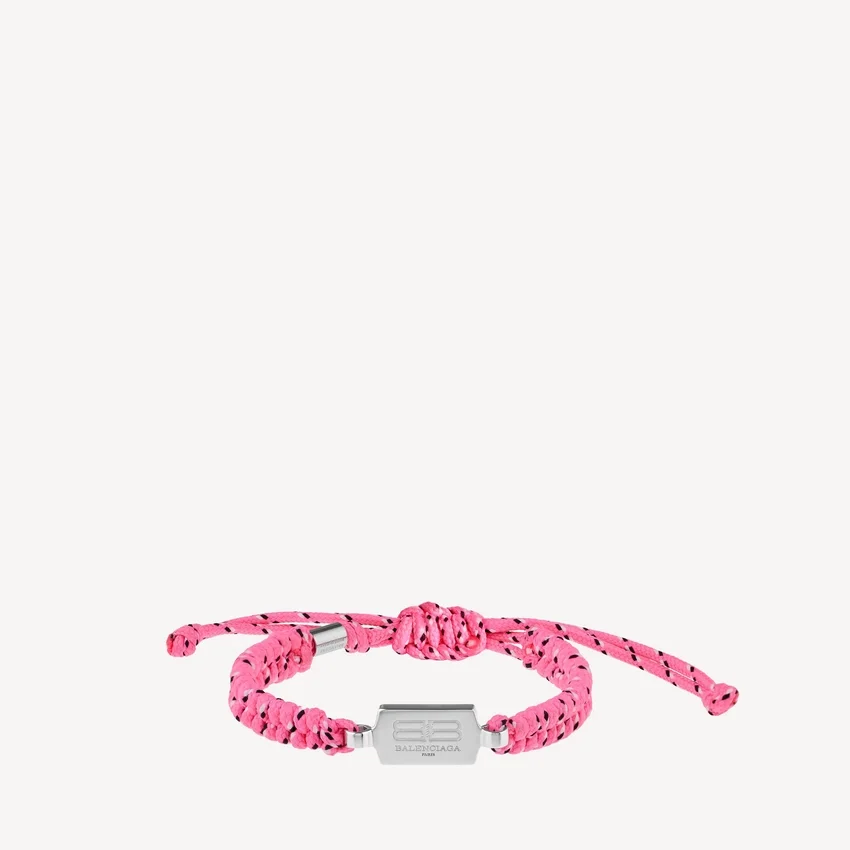 Saint-germain lace bracelet in pink/black/white/shiny silver Saint-germain lace bracelet in pink/black/white/shiny silver