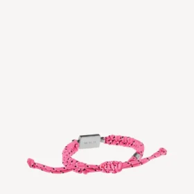 Saint-germain lace bracelet in pink/black/white/shiny silver Saint-germain lace bracelet in pink/black/white/shiny silver