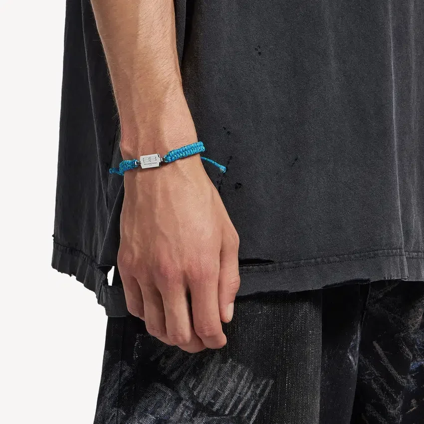 Saint-germain lace bracelet in turquoise/black/green/shiny silver Saint-germain lace bracelet in turquoise/black/green/shiny silver