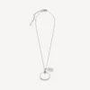 Saint-germain ring necklace in shiny silver Saint-germain ring necklace in shiny silver