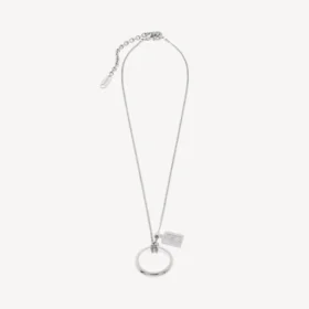 Saint-germain ring necklace in shiny silver Saint-germain ring necklace in shiny silver