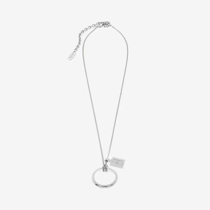 Saint-germain ring necklace in shiny silver Saint-germain ring necklace in shiny silver