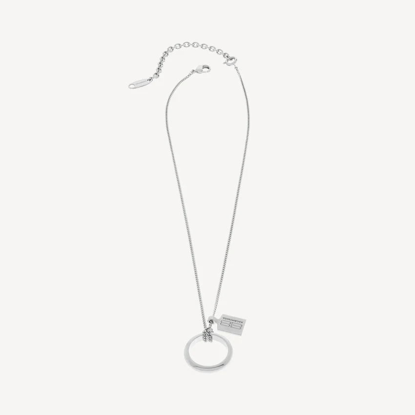 Saint-germain ring necklace in shiny silver Saint-germain ring necklace in shiny silver