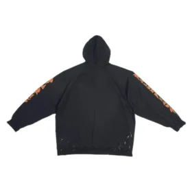 SBalenciaga Metallica Hoodie Oversized Fit “Black Orange” 697879TMV891055