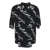 Scribble Logo Short Sleeve Minimal Shirt “Black White” 681813TML131070