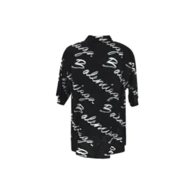 Scribble Logo Short Sleeve Minimal Shirt “Black White” 681813TML131070