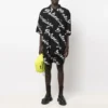 Scribble Logo Short Sleeve Minimal Shirt “Black White” 681813TML131070