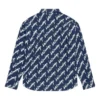 Scribble Logo Short Sleeve Shirt Large Fit “Midnight Blue” 662983TLLJ48502