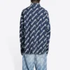 Scribble Logo Short Sleeve Shirt Large Fit “Midnight Blue” 662983TLLJ48502
