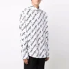 Scribble Logo Short Sleeve Shirt Large Fit “White” 662983TLLJ49040