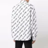 Scribble Logo Short Sleeve Shirt Large Fit “White” 662983TLLJ49040